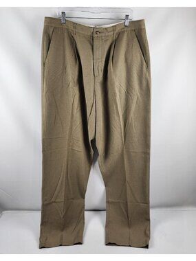 Quiksilver Pants Mens 38 Silver Edition Tan Pleated Dress (38x34)